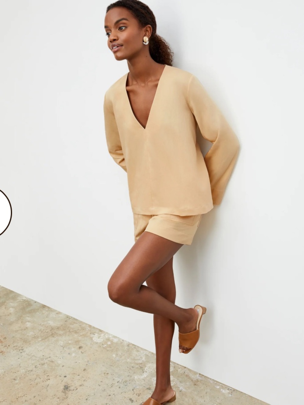M.M. Lafleur Annette Everyday Twill Top In Butter Yellow - Picture 1 of 9